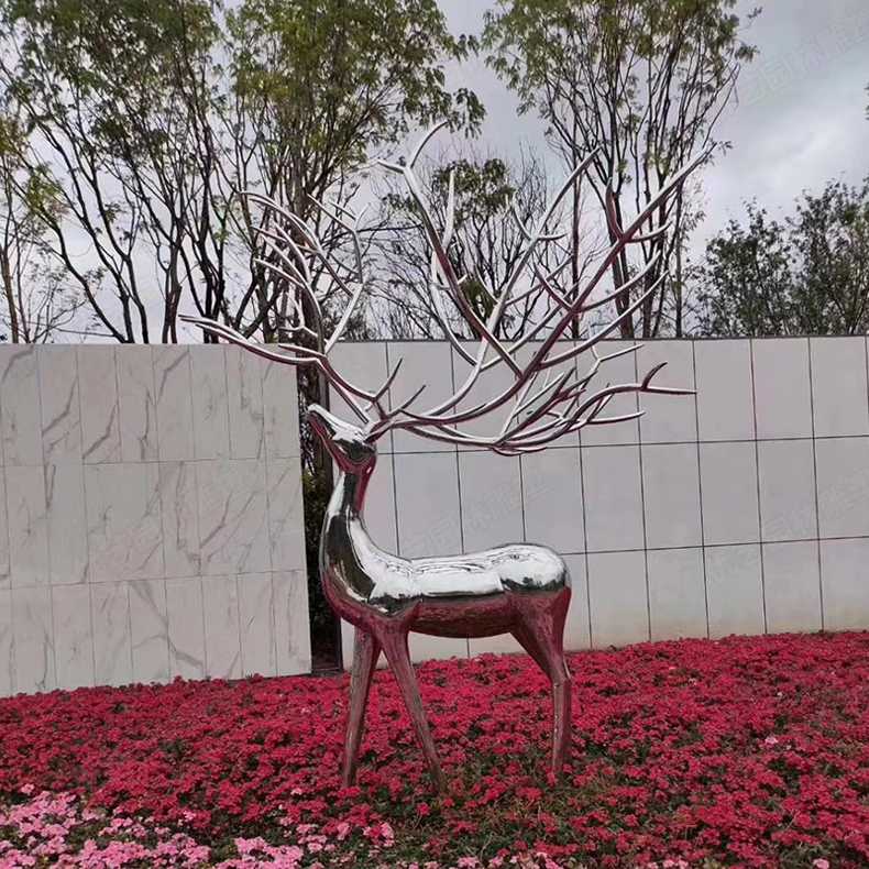 不銹鋼鹿雕塑 不銹鋼鹿雕塑