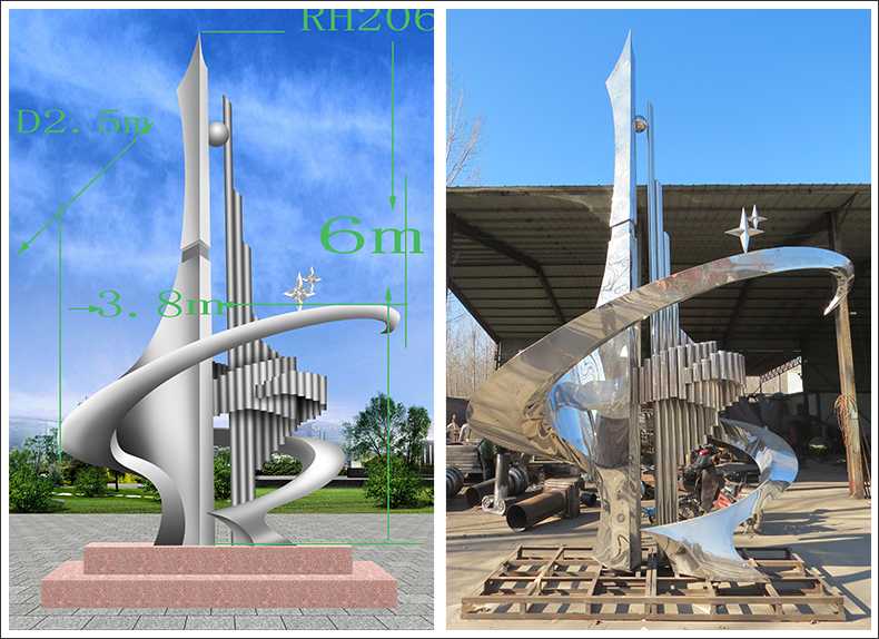 大型不銹鋼雕塑，不銹鋼雕塑廠家，室外大型景觀雕塑