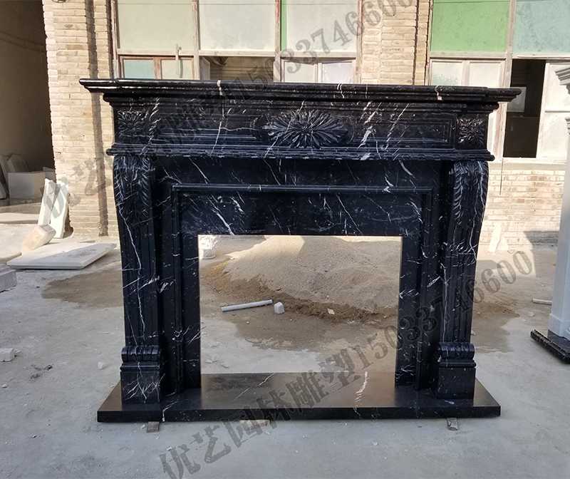 石雕壁爐架，大理石壁爐架，室內壁爐架