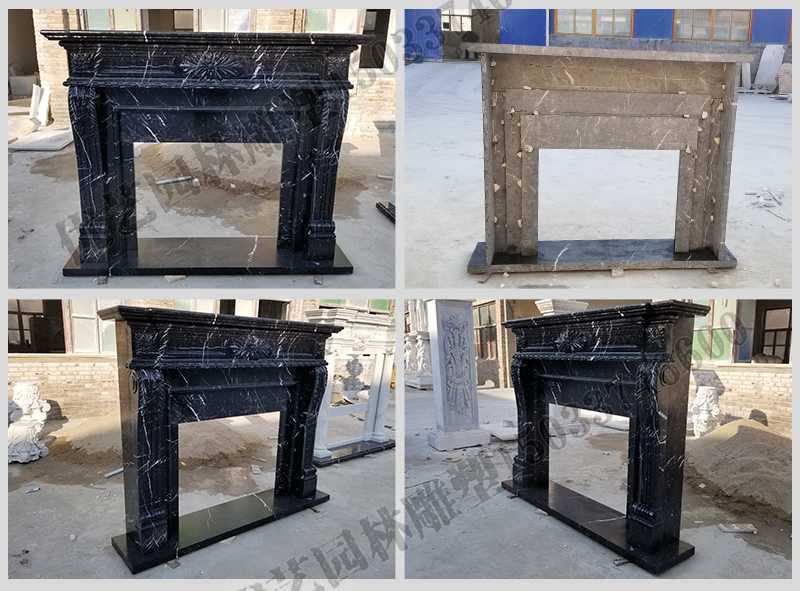 石雕壁爐架廠家，石雕壁爐架工廠，定制石雕壁爐架