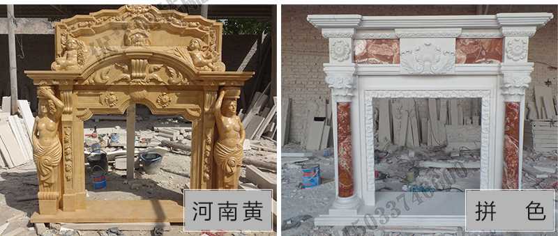 石雕壁爐架款式，定制石雕壁爐架，石雕壁爐架廠家