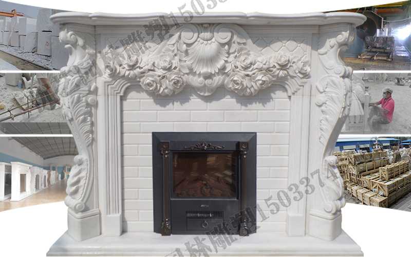 石雕壁爐架制作，石雕壁爐架制作流程，石雕壁爐架工廠