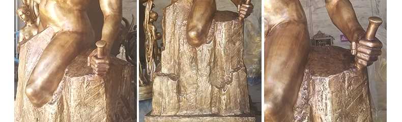 自我雕刻銅雕塑，銅自我雕刻，雕刻自我人物銅雕塑