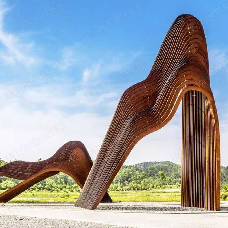 耐候鋼雕塑，景觀雕塑定制